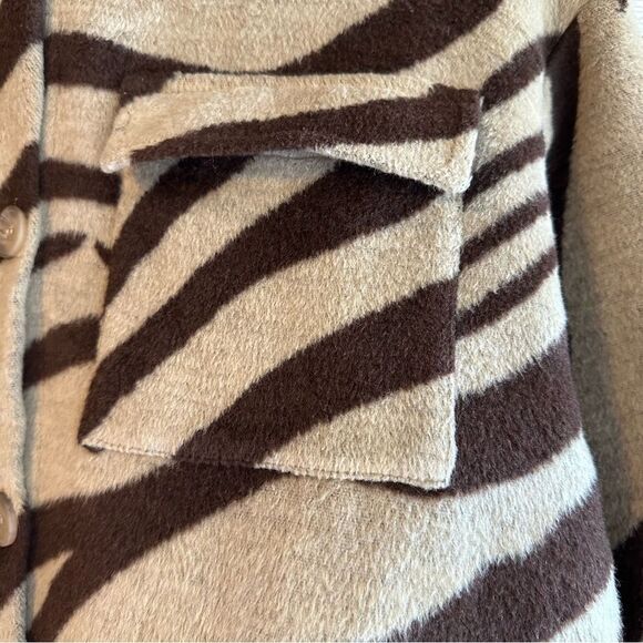 Princess Polly Yasmin Zebra Shacket Animal Print Jacket Size XS/S - Picture 7 of 15